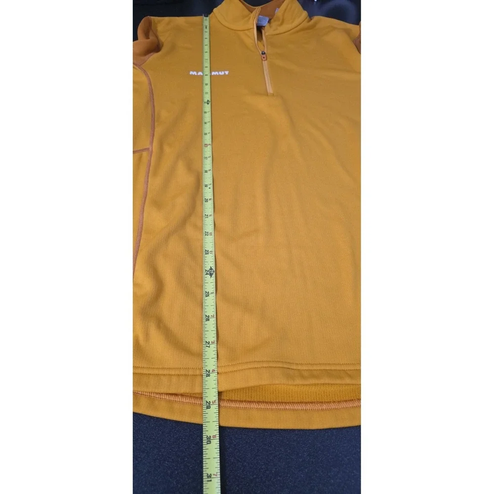 Mammut Extreme Moench Aenergy Half Zip Outdoor Hiking Polartec‎ Men L Yellow EUC
